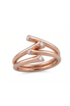 The Sculptural Quad-Stone Spiral Ring