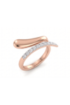 The Fluid Wave Pavé Wrap Ring