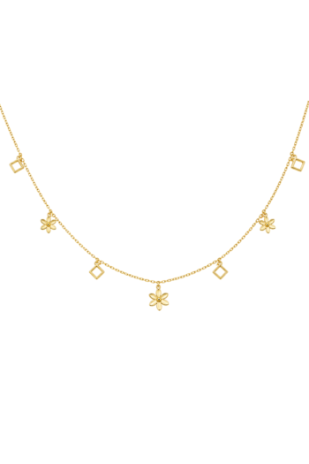 The Geo-Floral Charm Station Necklace