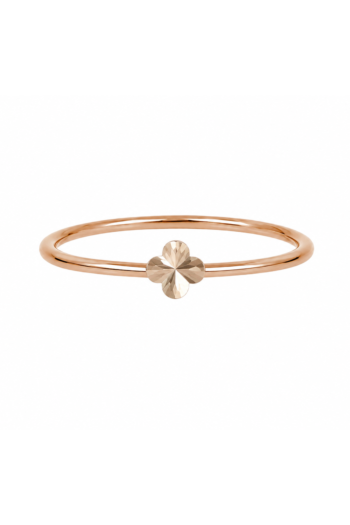 The Faceted Clover Stacker Ring