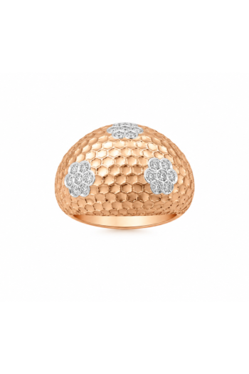 The Honeycomb Bloom Cocktail Dome Ring