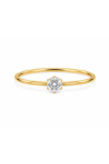 The Solitaire Six-Prong Yellow Gold Ring