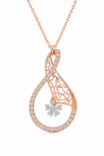 The Lattice Teardrop Bloom Pendant