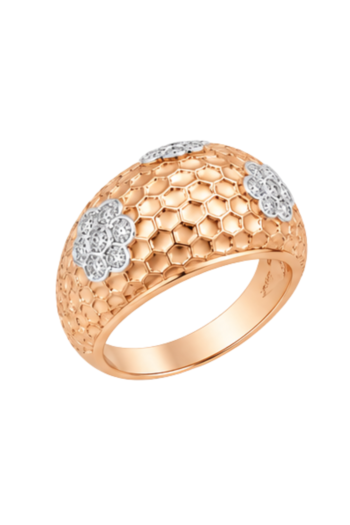 The Honeycomb Bloom Cocktail Dome Ring