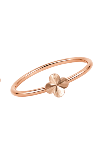 The Faceted Clover Stacker Ring