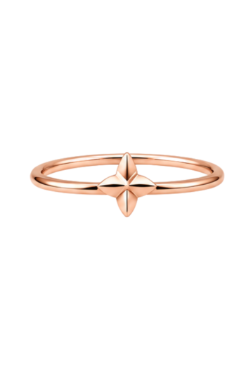 Rose Gold Four-Point Star Stackable Ring