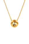 Yellow Gold Recessed Clover Medallion Pendant