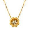 Yellow Gold Sunburst Floral Pendant