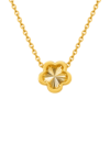Yellow Gold Five-Petal Sunburst Pendant