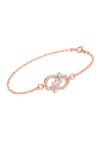 Rose Gold Dual Butterfly Halo Bracelet